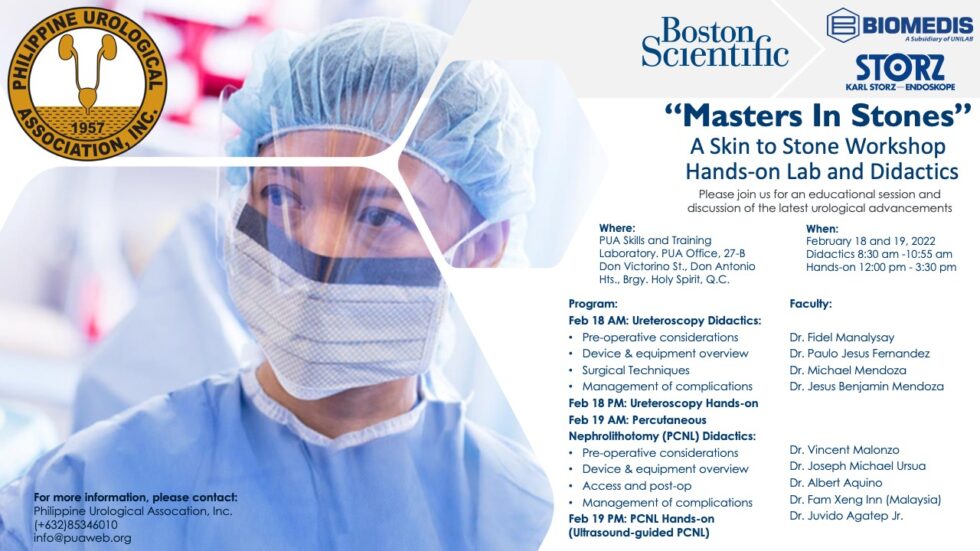 MASTERS IN STONES WORKSHOP Philippine Urological Association PUA 